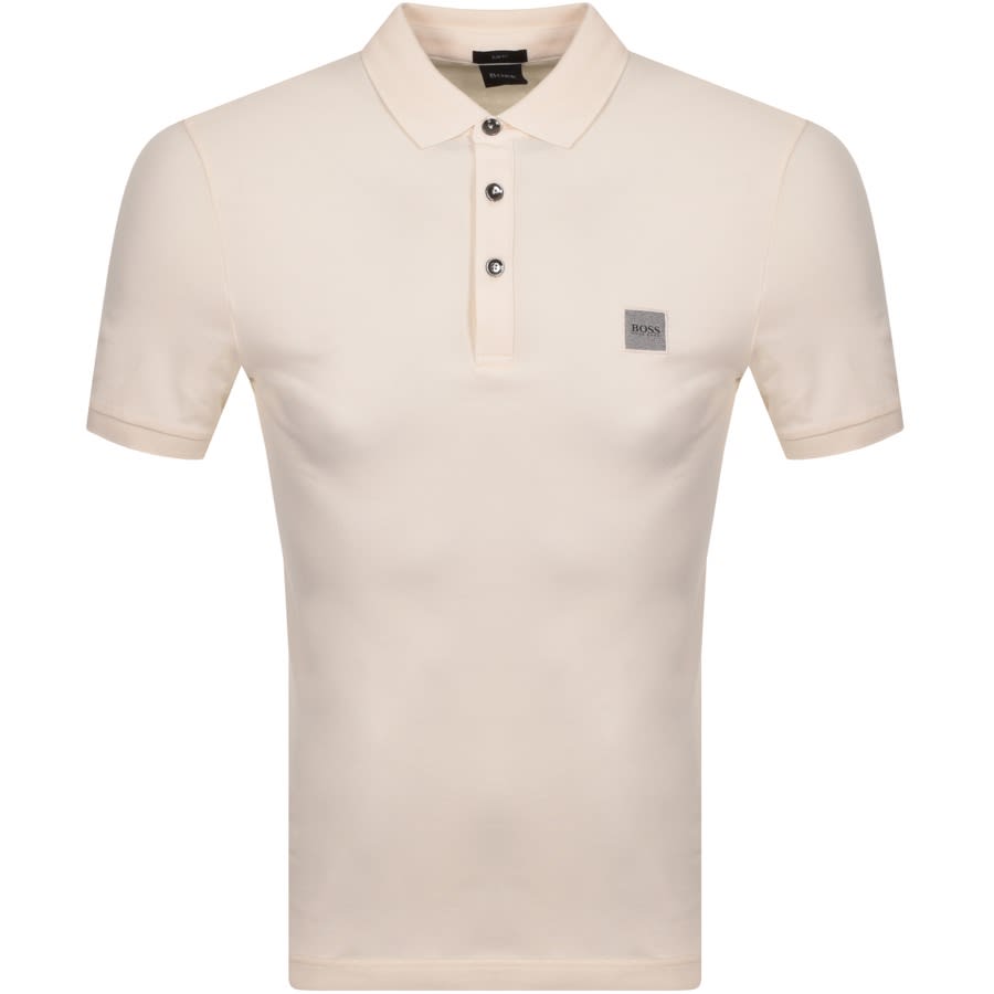 Alternative Image for ProductBOSS Passenger Short Sleeved Polo T Shirt Beige1